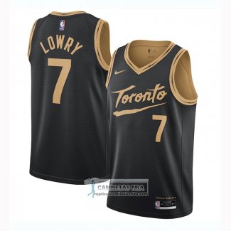 Camiseta Toronto Raptors Kyle Lowry Ciudad 2020-21 Negro